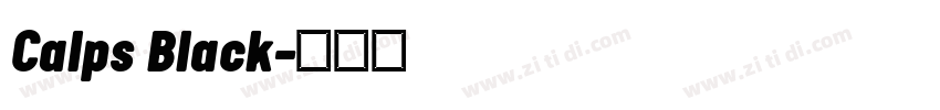 Calps Black字体转换